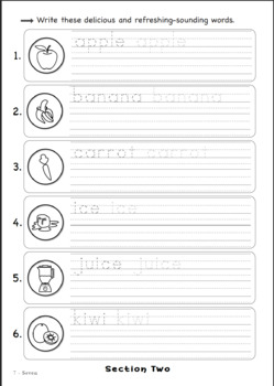 Simple Sentences Worksheets | Write First Words, Sentences and Questions