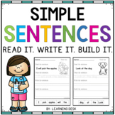 Simple Sentences Worksheets | Writing Simple Sentences Kin