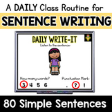 Simple Sentences Writing Practice: Daily Writing Activity 