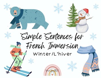 Preview of Simple Sentences for French Immersion - Winter