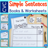 Simple Sentences with CVC Words: Books and Worksheets
