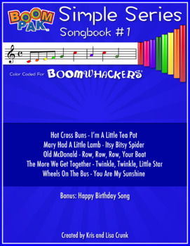 Preview of Boomwhackers® Sheet Music - Simple Series #1 – Boomwhacker® Pak (10 Songs)