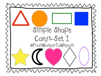 Preview of Simple Shape Cards-Set 1