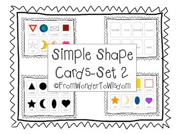 Preview of Simple Shape Cards-Set 2