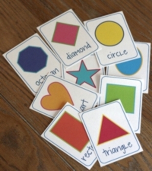 simple shape flash cards by jenna qu teachers pay teachers