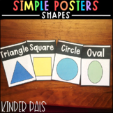 Classroom Decor Simple Shapes Posters with Pictures