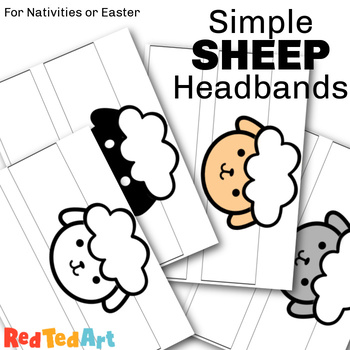 Preview of Simple Sheep Paper Hat/ Lamb Headband - Nativity Costumes or Easter Crafts