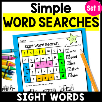 kindergarten sight words word search teaching resources tpt