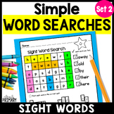 Easy Sight Word Word Searches, Kindergarten & First Grade,