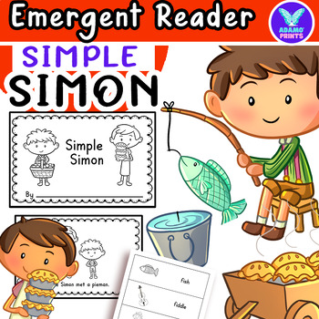 Preview of Simple Simon - Nursery Rhyme ELA Emergent Reader Vocabulary Activity