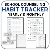 Simple Single Habit Tracker Yearly & Monthly l COLOR or B&W