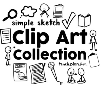 Preview of Simple Sketch Clip Art Collection