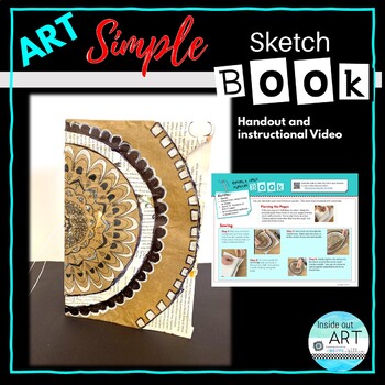 Preview of Create your own Sketchbook Bookmaking Art Project - Middle or High School Art