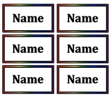 Simple Small Rainbow Name Tags