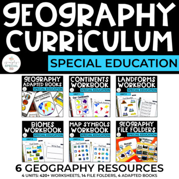 Preview of Geography Curriculum Bundle for Special Education
