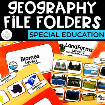 Preview of Geography File Folders for Special Education