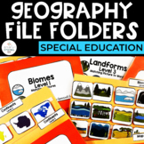 Geography File Folders for Special Education