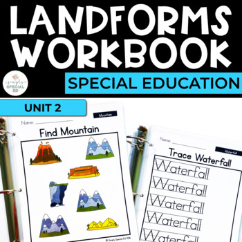 Preview of Landforms: Geography Workbook for Special Ed