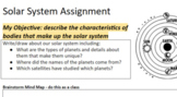 Simple Solar System Assignment