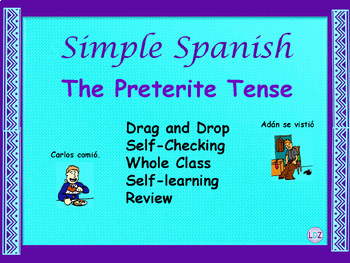 Preview of Simple Spanish Preterite Drag-and Drop Self-Checking Activity