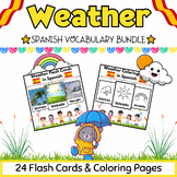 Simple Spanish Weather Real Flash Cards & Coloring Pages B