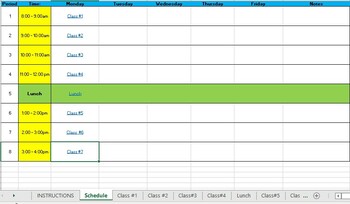 Preview of Simple Special Education Teacher Excel Class Log Sheet