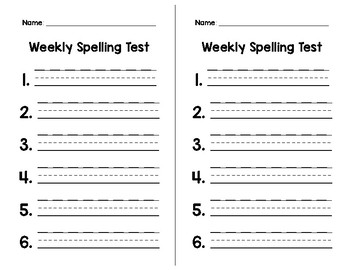 Spelling Test Templates 36 total pages{Texas Twist Scribbles}