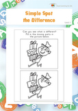 Simple Spot the Difference (Visual Perception Worksheets)