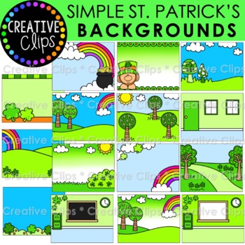 Preview of Simple St. Patrick's Day Background Clipart: St. Patrick's Day Clipart