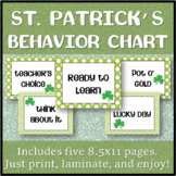 Simple St. Patrick's Themed Behavior Chart [just print & clip!]