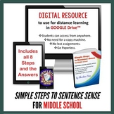 Grammar Workbook Middle School  | Simple Steps to Sentence
