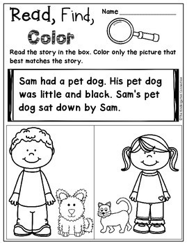 Simple Stories Read, Find, Color by The Kindergarten Connection