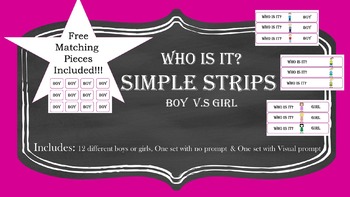 Preview of Simple Strips: Who is it? Boy V.s Girl for Autism Students