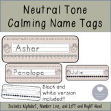 Simple Student Desk Name Tag | Neutral Tones | Classroom Decor