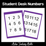 Student Desk Numbers