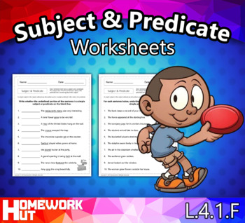 Preview of Simple Subject and Predicate Worksheets