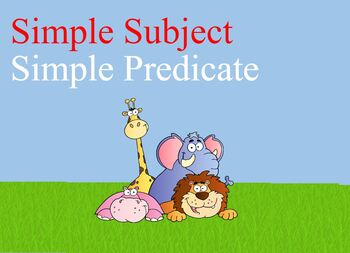Preview of Simple Subject and Simple Predicate BOOM Cards  