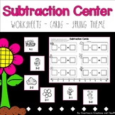 Simple Subtraction Worksheet Center Activity- Kindergarten