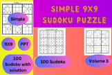 100 Simple Sudoku Puzzles with Solution Vol 3