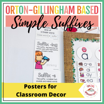 Preview of Simple Suffixes (-s, -ing, -ed) Posters | Science of Reading