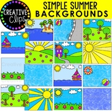 Simple Summer Backgrounds: SUMMER Clipart