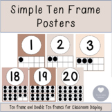 Simple Ten Frame Double Ten Frame Posters | Neutral Tones 