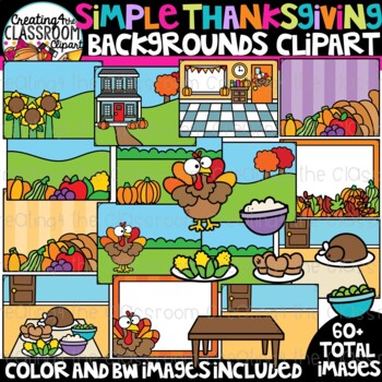 Preview of Simple Thanksgiving Backgrounds Clipart {Thanksgiving Clipart}