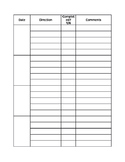 Simple Tracking Sheet for Following Directions- Editable