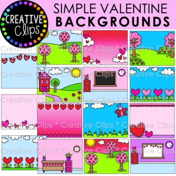 Preview of Simple Valentine Background Clipart: Valentine's Day Clipart