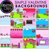 Simple Valentine Background Clipart: Valentine's Day Clipart
