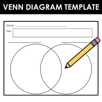 Preview of Simple Venn Diagram Blank Worksheet Template