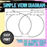 Simple Venn Diagram Template