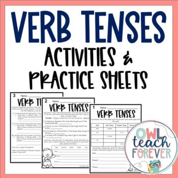 Preview of Simple Verb Tenses - Activity Pages | Grade 3 ELAGSE3.L.1