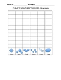 Simple Weather Tracker Bar Graph and Comparison Chart